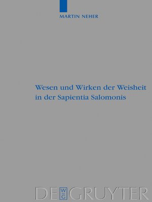 cover image of Wesen und Wirken der Weisheit in der Sapientia Salomonis
